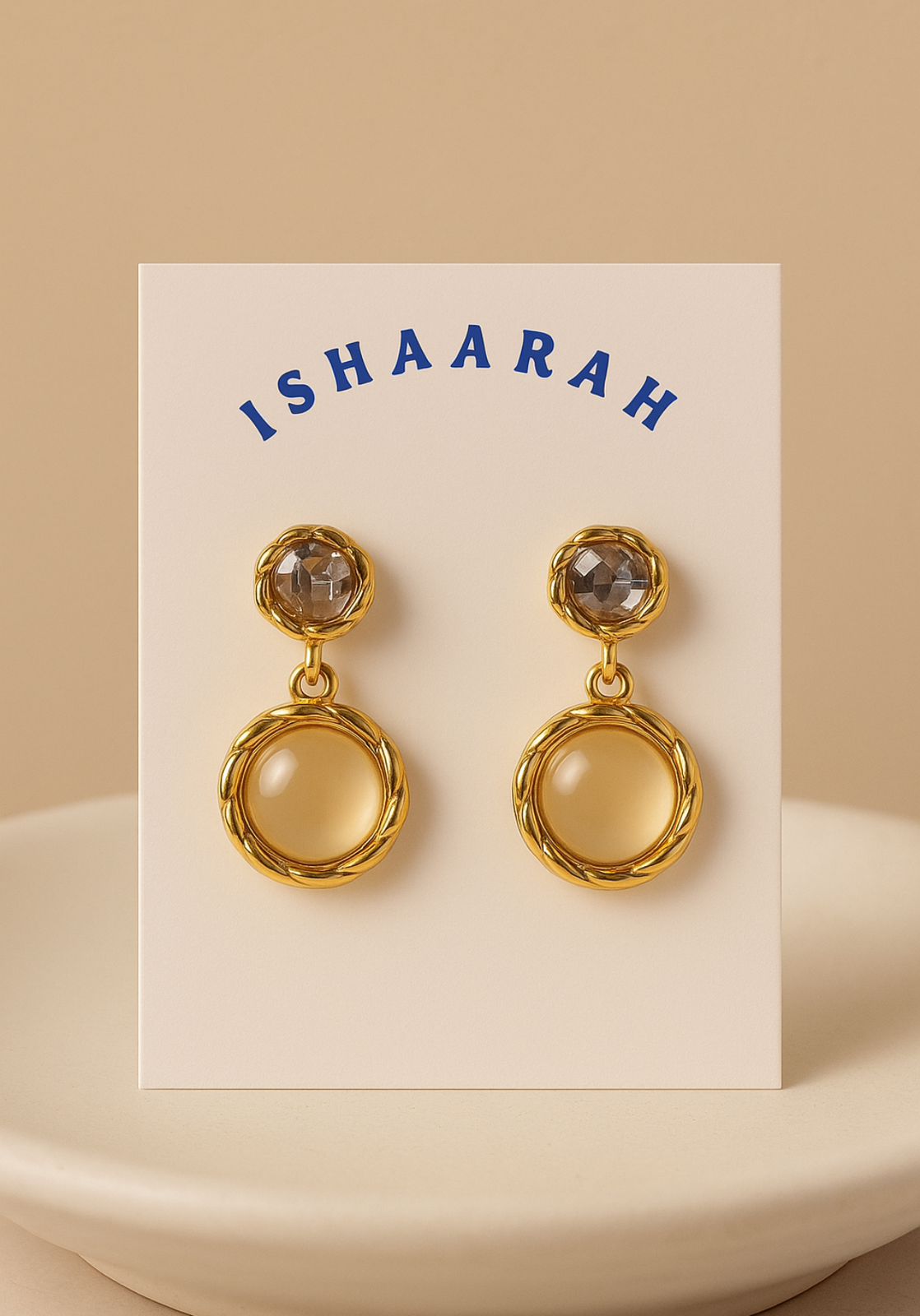 Golden Rope Halo Earrings