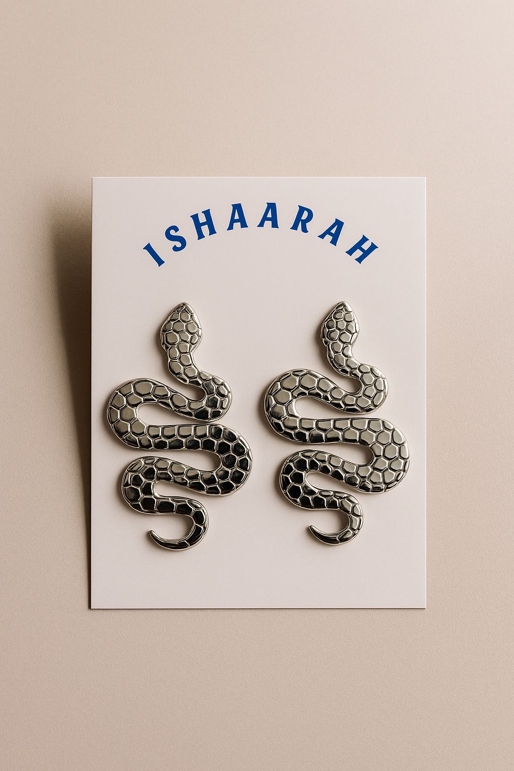 Silver Serpent Scale Earrings