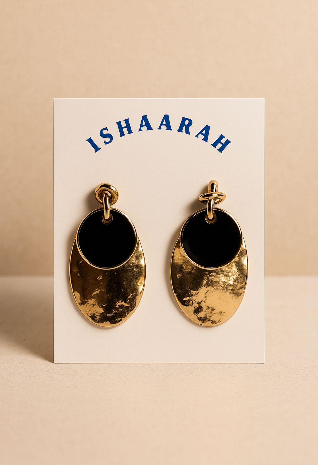 Golden Eclipse Drop Earrings