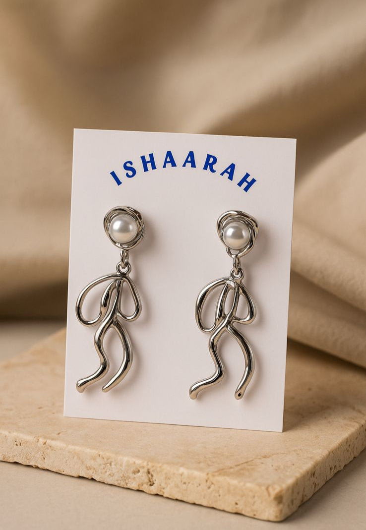 Pearl Dancer Earrings - Silver