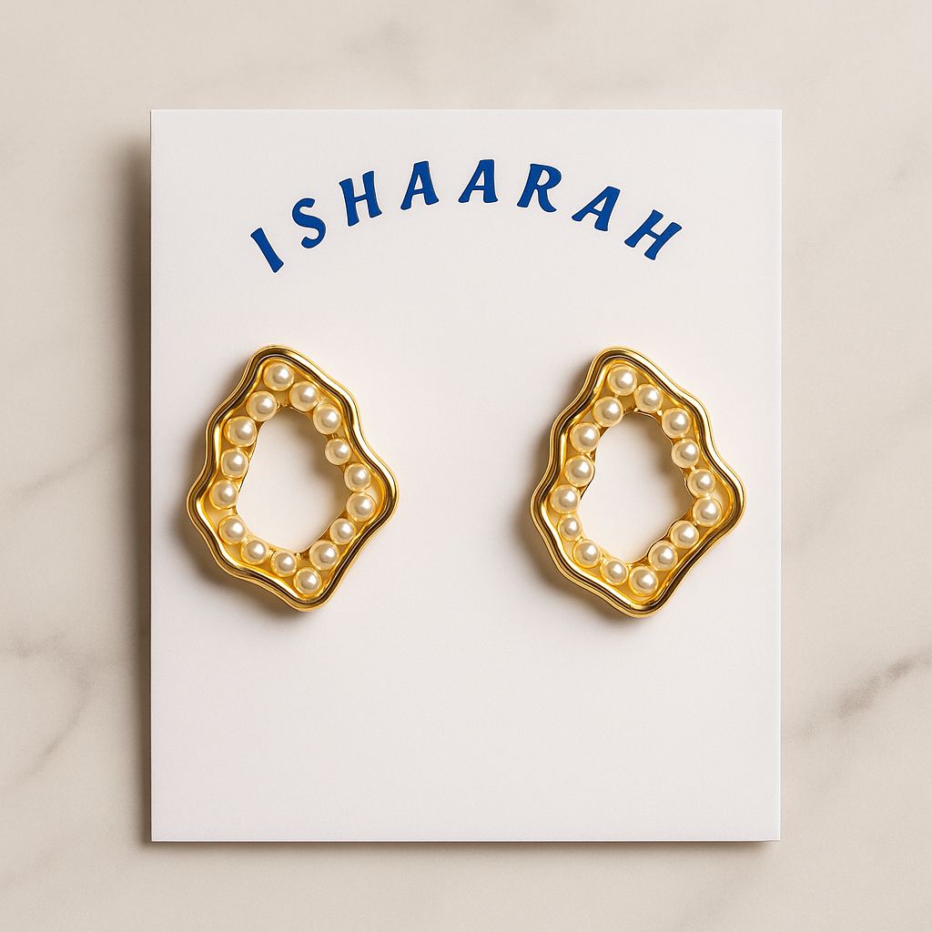 Organic Pearl Halo Earrings