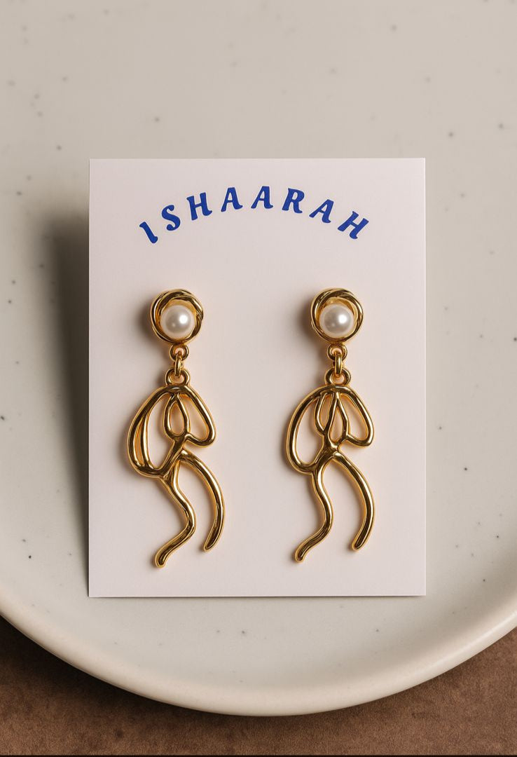 Pearl Dancer Earrings - Gold