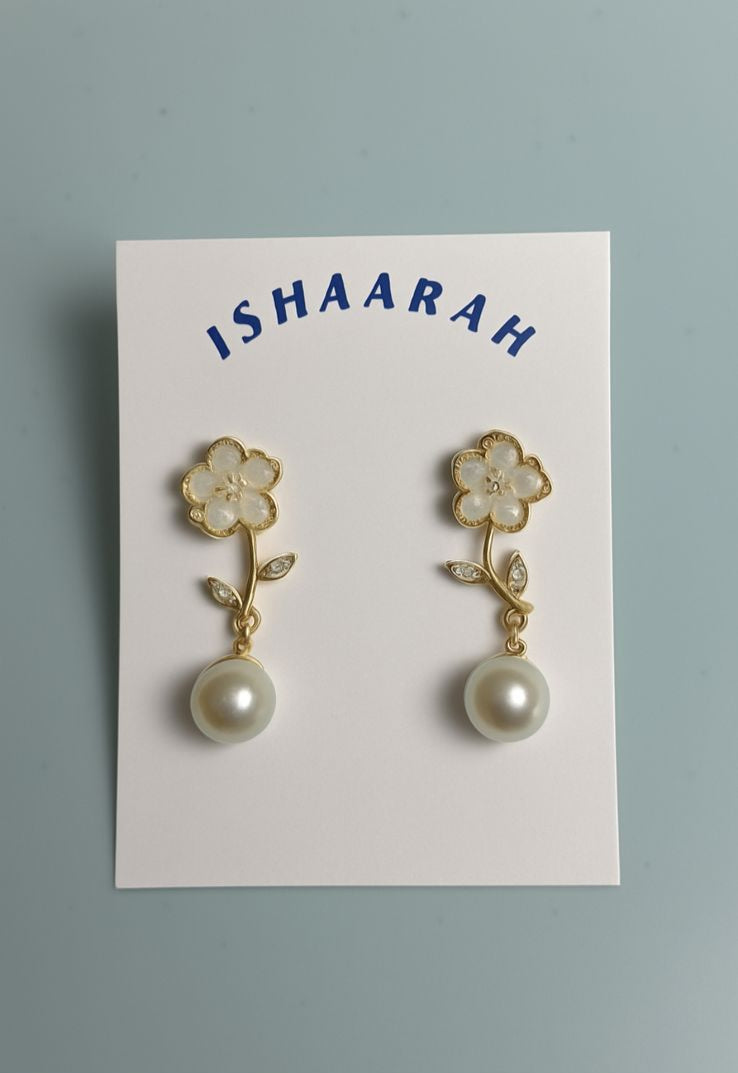 Blossom Pearl Drop Earrings