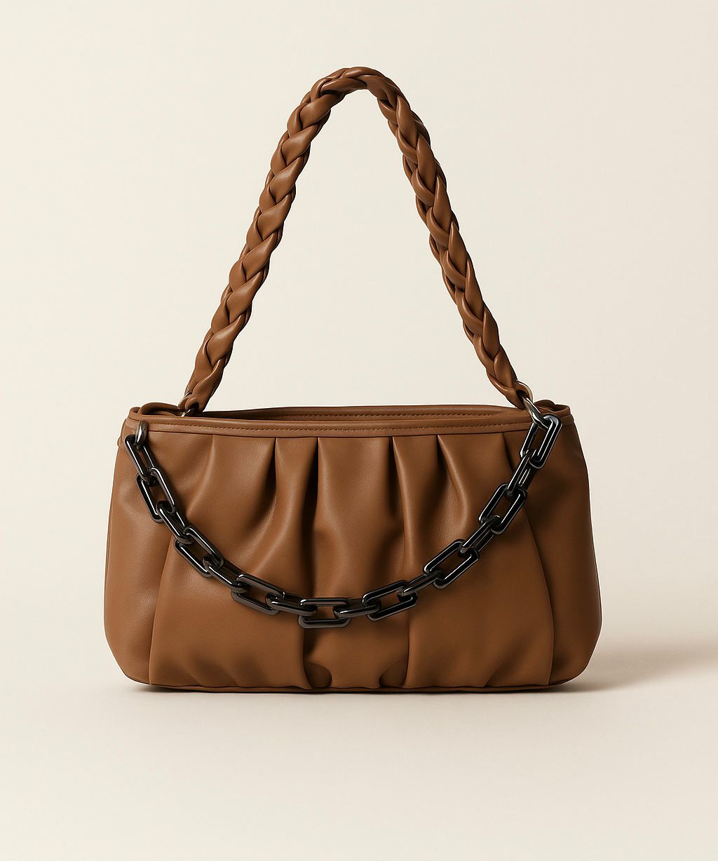 Braided Charm Shoulder Bag